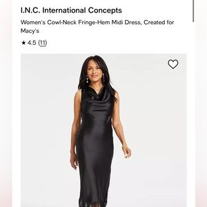 I.N.C. International Concepts
Women's Cowl-Neck Fringe-Hem Midi Dress